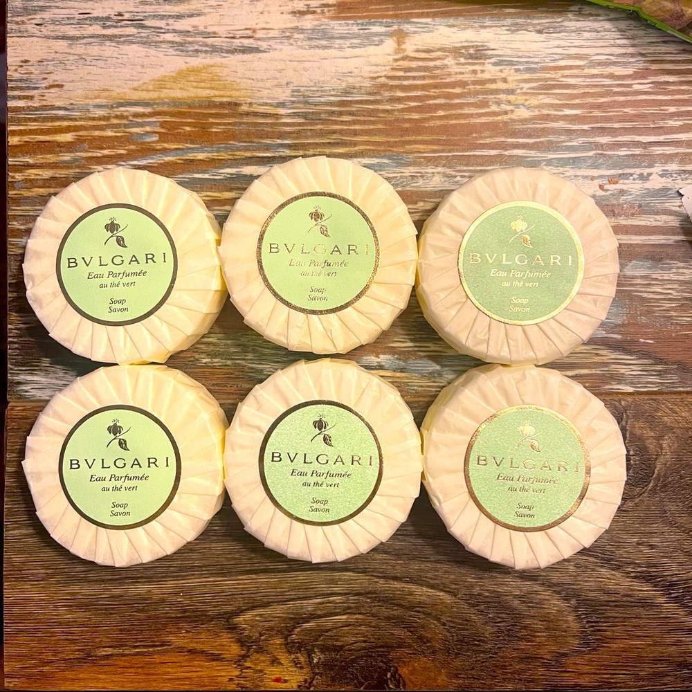 BULGARI EAU PARFUMEE - AU THE VERT SOAP - 6 pieces